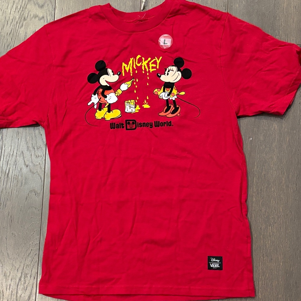 Vans Red Mickey Mouse Kids T-Shirt